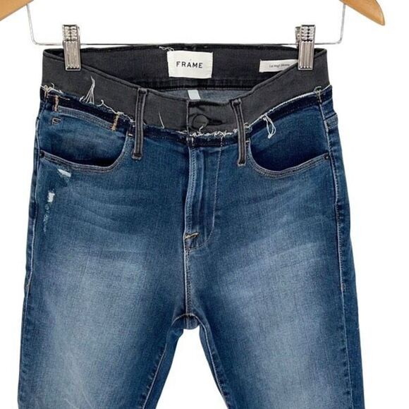 Frame Womens Jentri Lane Le High Skinny Jeans Blue‎ Denim Medium Wash Size 26 - Picture 3 of 12
